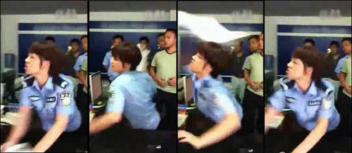 江西修水“发飙女警”被辞退 警方称系聘用人员