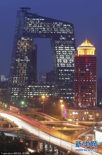 央视新台址主楼竣工 将用于转播伦敦奥运(图)
