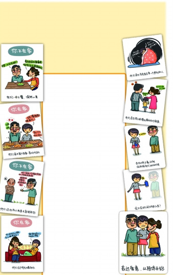 大学生手绘漫画讲述父母深爱 戳中网友泪点(图)