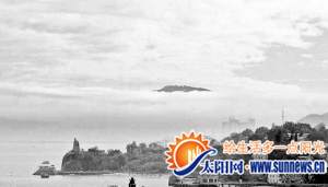 鼓浪屿上空现海市蜃楼 专家：疑是平流雾造成错觉
