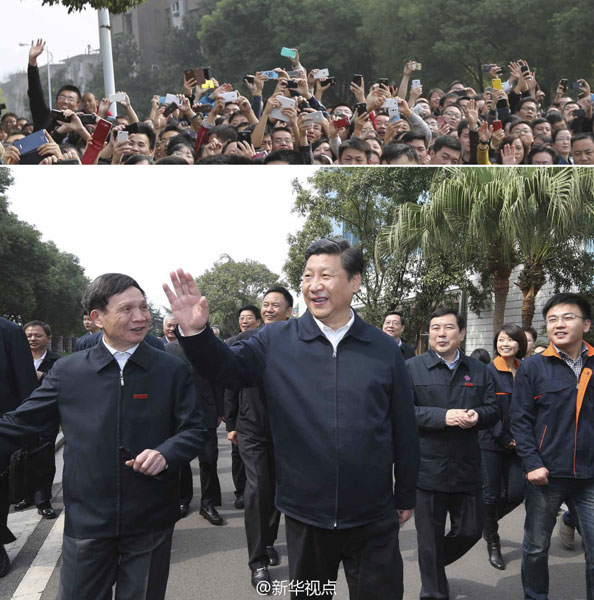 习近平“现身”中南大学 大学生欢呼雀跃