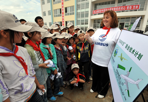 空中客车公司为四川绵阳孩子建起空客花园