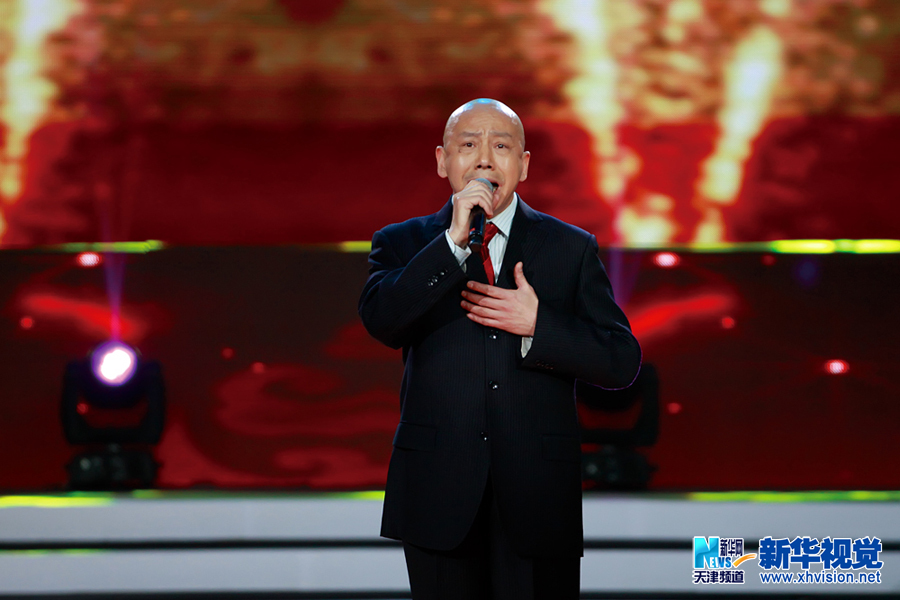 1月23日,天视春晚录制现场,著名京剧艺术家孟广禄演唱京剧《黄鹤楼.