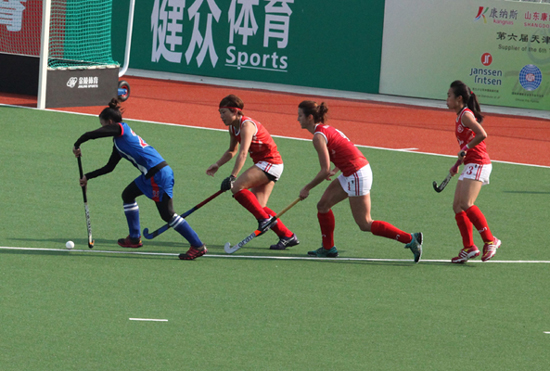 东亚运动会女子曲棍球中华台北4:2战胜中国香港