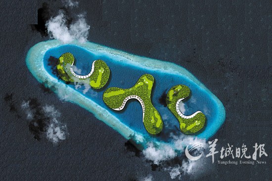 马尔代夫即将建成奇妙的漂浮高尔夫球场(图)