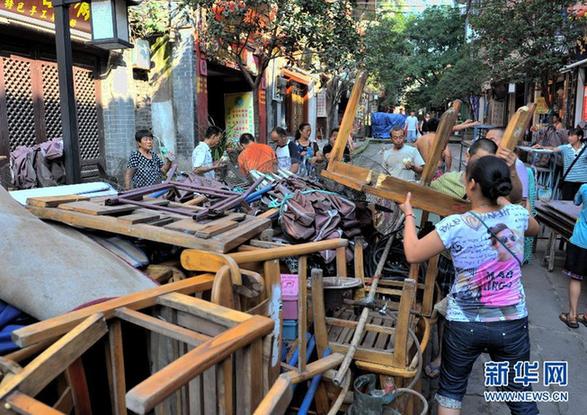 重庆磁器口古镇部分被淹