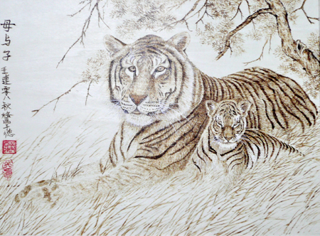 中国烙画家在德国