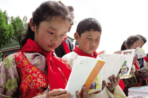 011年手拉手红领巾书屋将覆盖西藏千余所小学
