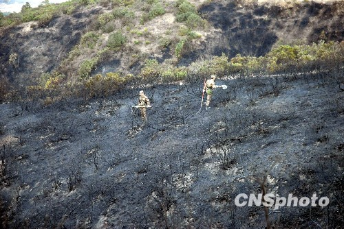 云南石林山火奋战64小时后扑灭 起因系人为