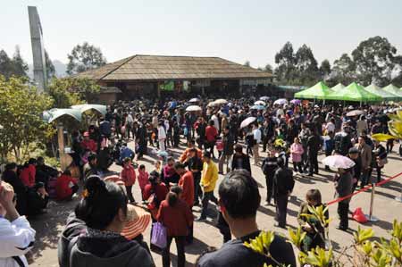 春节期间近10万人涌进云南野生动物园