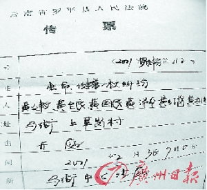传票称
