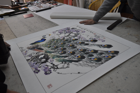 孙建东、张碧伟画作亮相首届“孔雀文化节”