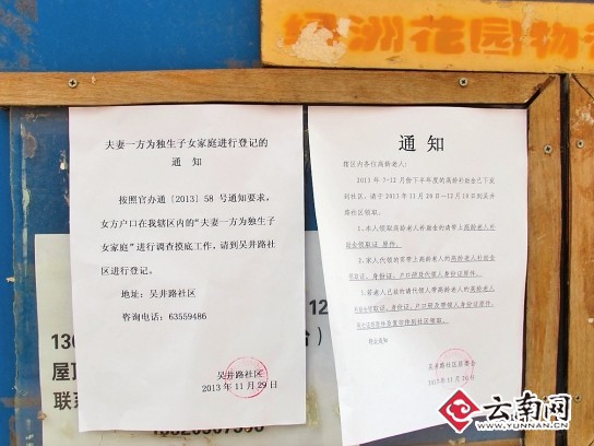 昆明摸底“单独”家庭 为制定实施办法提供依据