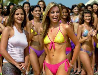 Miss Ireland Rosanna Davison poses after being named Miss World Beach Beauty