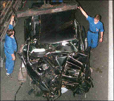 princess diana car crash body. The car Princess Diana and