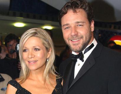 Actor Russell Crowe and his wife Danielle Spencer arrive at the Australian 