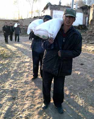 Earthquake victims