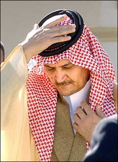 Saudi Foreign Minister Prince Saud al-Faisal seen here November 2004. Gulf Arab foreign ministers will discuss on Sunday Saudi-Bahraini differences over Manama's free trade deal with the United States ahead of their heads of state annual summit, officials said[AFP]