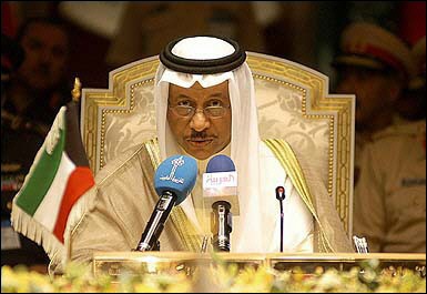 Kuwait's Defence Minister Sheikh Jaber al-Mubarak al-Sabah seen here in 2004. The Kuwaiti army said it had arrested a number of soldiers who were planning to attack 'friendly forces' in the emirate, two weeks after the United States warned of the increased possibility of militant attacks(AFP/File) 