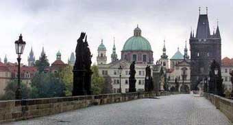 Prague Mayor Pavel Bem has received a closeup look at how the city's notorious taxi drivers operate this week when he went undercover for a ride and was overcharged by some 500 percent. Prague's 14th Century Charles Bridge is shown in this file photo. 