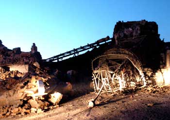 An explosion at the Xishui coal mine in Shuozhou, Shanxi Province, has killed 17 miners and trapped over 50 workers underground on March 19, 2005. [Xinhua] 
