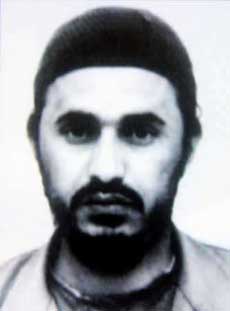 Jordan's state security court sentenced al Qaeda ally Abu Musab al-Zarqawi in absentia to 15 years in jail and another Jordanian militant to three years on March 20, 2005 for a plot to attack the kingdom's embassy in Baghdad. Zarqawi, Washington's most wanted man in Iraq, and Miqdad al-Dabbas were convicted of 'conspiring to carry out terrorist acts' against Jordanian and American targets in Iraq, judicial sources said. Zarqawi is shown in this undated file photo released by Jordanian news agency. [Reuters]
