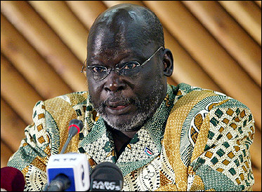Chairman of the Sudanese People Liberation Movement Army (SPLM/A) John Garang. Southern Sudan's political factions agreed to support a peace deal between Khartoum and the region's main former rebel group, but the absence of Khartoum-backed militia groups threw a cloud of uncertainty over the commitment.(AFP/File