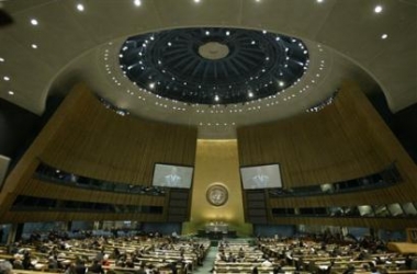 Stephen Rademaker, U.S. assistant secretary of state for arms control, addresses the Conference of the Parties to the Treaty on the Non-Proliferation of Nuclear Weapons at United Nations headquarters Monday, May 2, 2005. (AP