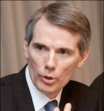 US Trade Representative Rob Portman, seen here 04 May 2005, rejected moves in Congress to slap a deadline on China to relax its currency or face punitive US tariffs(AFP/File
