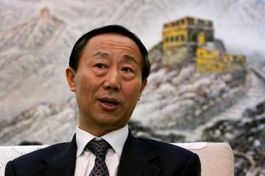 Wang Jiarui, head of the Chinese communist party's international liaison department, speaks during an interview in Beijing June 22, 2005.