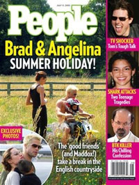 People Magazine scores Pitt, Jolie photos