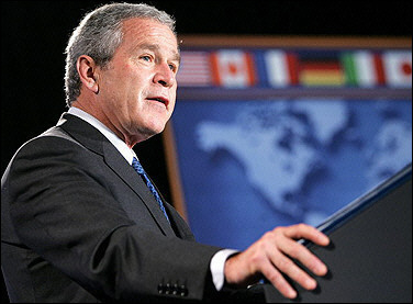 While the G8 has to tackle climate change, US President George W. Bush vowed to spurn any Kyoto-style deal on the 'significant' problem of global warming, he said in an interview to air Monday.(AFP/File