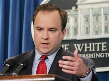 White House Press Secretary Scott McClellan answers questions during his daily briefing, Monday, July 18, 2005, at the White House. McClellan continued to be asked questions about top aide Karl Rove's involvement in leaking the identity of a CIA operative. (AP