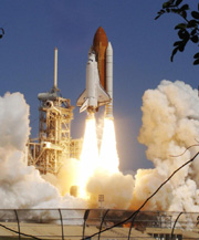 Discovery blasts off on shuttle mission