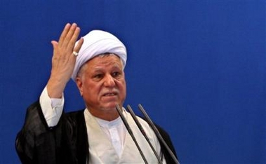 Iranian influential former President, Akbar Hashemi Rafsanjani, delivers a sermon, during the Friday prayer at the Tehran University campus, in Tehran, Iran, Friday, Aug. 12, 2005.