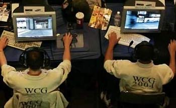 A South Korean man who played computer games for 50 hours almost non-stop died of heart failure minutes after finishing his mammoth session in an Internet cafe. The 28-year-old man, identified only by his family name Lee, had been playing on-line battle simulation games at the cybercafe in the southeastern city of Taegu, police said. Players compete at the World Cyber Games (WCG) 2004 in San Francisco, the world's largest video game festival with top gamers competing for over $400,000 in prizes. [Reuters]