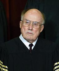 Chief Justice William H. Rehnquist is seen in this Dec. 5, 2003 file photo taken at the Supreme Court in Washington. 