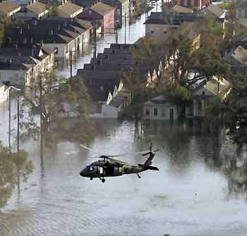 Rescue efforts after Katrina 