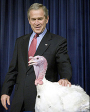 Bush spares Thanksgiving turkeys