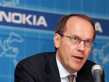 Nokia CEO Jorma Ollila speaks at a conference in New York, November, 4, 2004. 