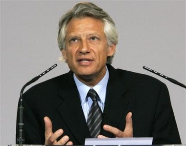 French Prime Minister Dominique de Villepin speaks to journalists during a press conference in Paris, Tuesday, Nov. 29, 2005, as he announces tightened controls on immigration, part of the government's response to rioting that shook the country this month. (AP