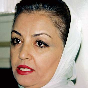 Doctor Huda Ammash, known as "Mrs Anthrax" speaks to the press in this 2002 file picture taken in Baghdad. Saddam Hussein's weapons experts known as "Dr Germ" and "Mrs Anthrax" are being released, an Iraqi lawyer said on December 19, 2005. Baghdad lawyer Badia Aref said 26 people, including five who were ill, were now in the process of being released, including Huda Ammash, nicknamed "Mrs Anthrax" by the popular press, and Rihab Taha, dubbed "Dr Germ".