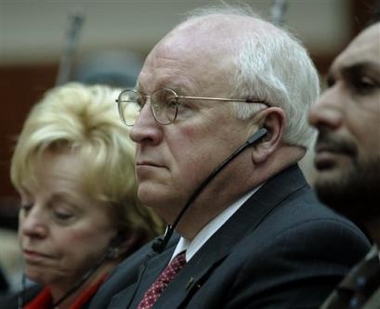 U.S. Vice President Richard Cheney and his wife, Lynn, participate in the opening session of the Afghan Parliament, Monday, Dec. 19, 2005, in Kabul, Afghanistan. 