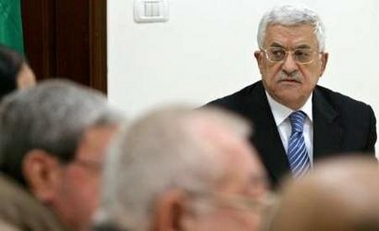 Palestinian President Mahmoud Abbas attends a Palestinian Liberation Organization executive committee meeting in the West Bank city of Ramallah December 27, 2005.