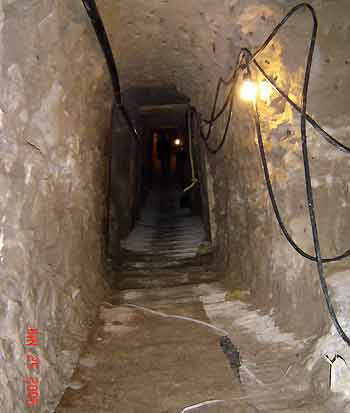 Handout photo from the United States Department of Homeland Security shows a 2,400-foot (732 meters) tunnel dug under the US-Mexico border in San Diego that contained more than two tons of marijuana that was discovered January 25, 2006. This was the latest of nearly 20 tunnels found along the border region since September 11, 2001.