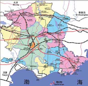 Location of Tangshan