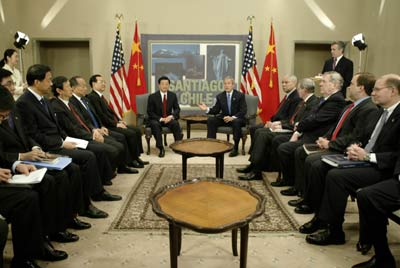 President Hu meets Bush