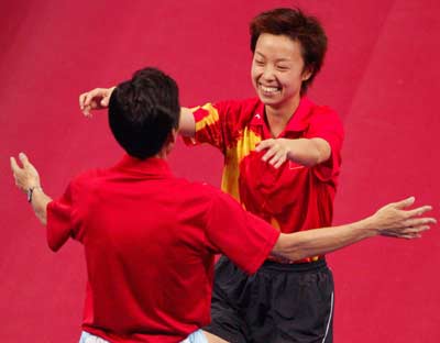 Zhang Yining completes China's golden 100