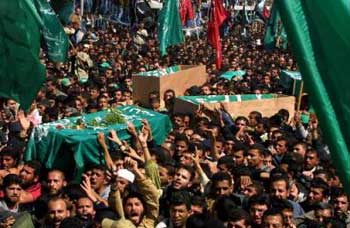 Palestinian mourners