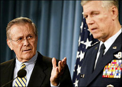 Newspaper scores Rumsfeld, Myers for 'professional negligence'